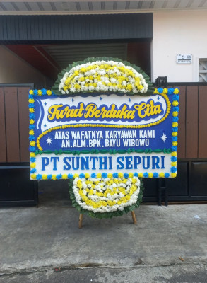 Papan Bunga Duka di Purwoasri